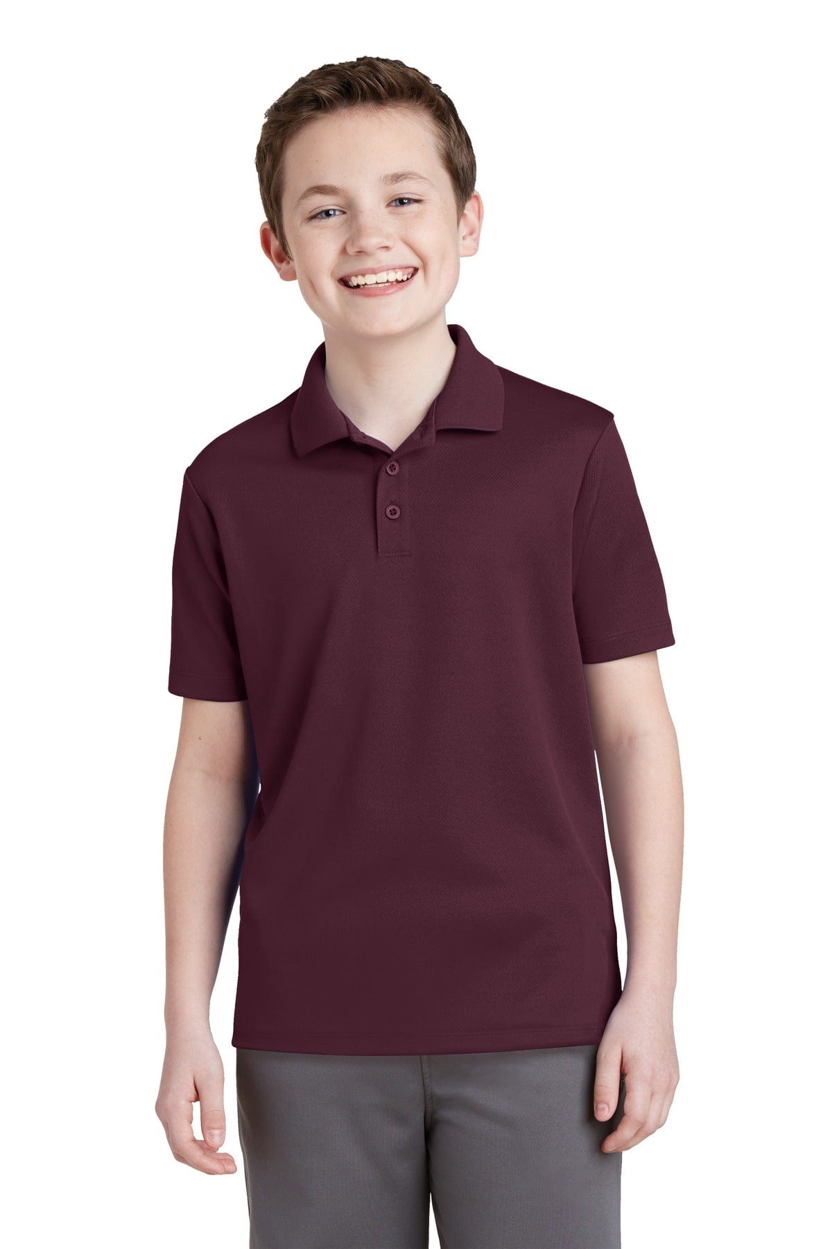 Sport-Tek Polos/Knits XS / Maroon Sport-Tek YST640: Youth PosiCharge RacerMesh Polo
