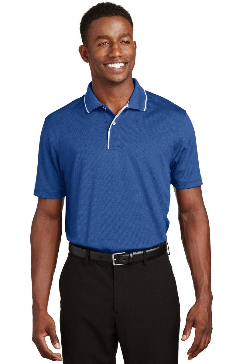 Sport-Tek Polos/Knits XS / Royal/ White Sport-Tek K467: Dri-Mesh Polo with Tipped Collar and Piping