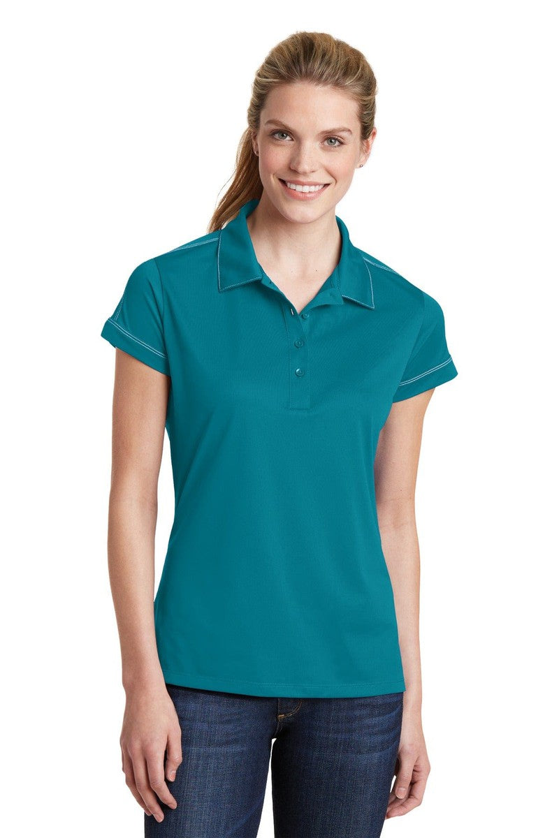 Sport-Tek Polos/Knits XS / Tropic Blue Sport-Tek LST 659: Ladies Contrast Stitch Micropique Sport-Wick Polo