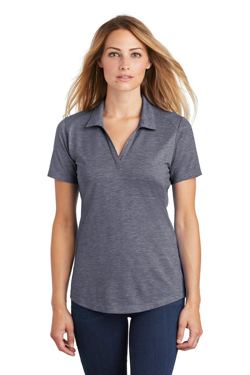 Sport-Tek Polos/Knits XS / True Navy Heather Sport-Tek LST405: Ladies PosiCharge Tri-Blend Wicking Polo