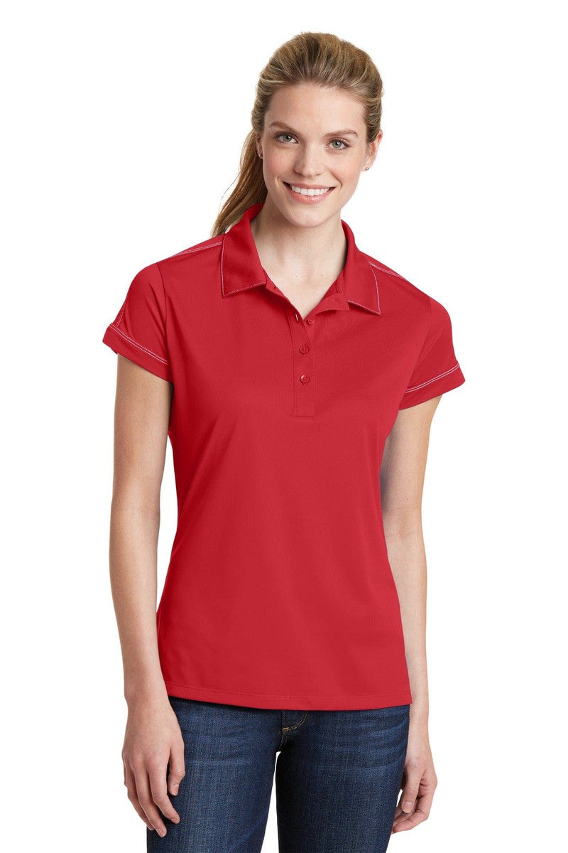 Sport-Tek Polos/Knits XS / True Red Sport-Tek LST 659: Ladies Contrast Stitch Micropique Sport-Wick Polo