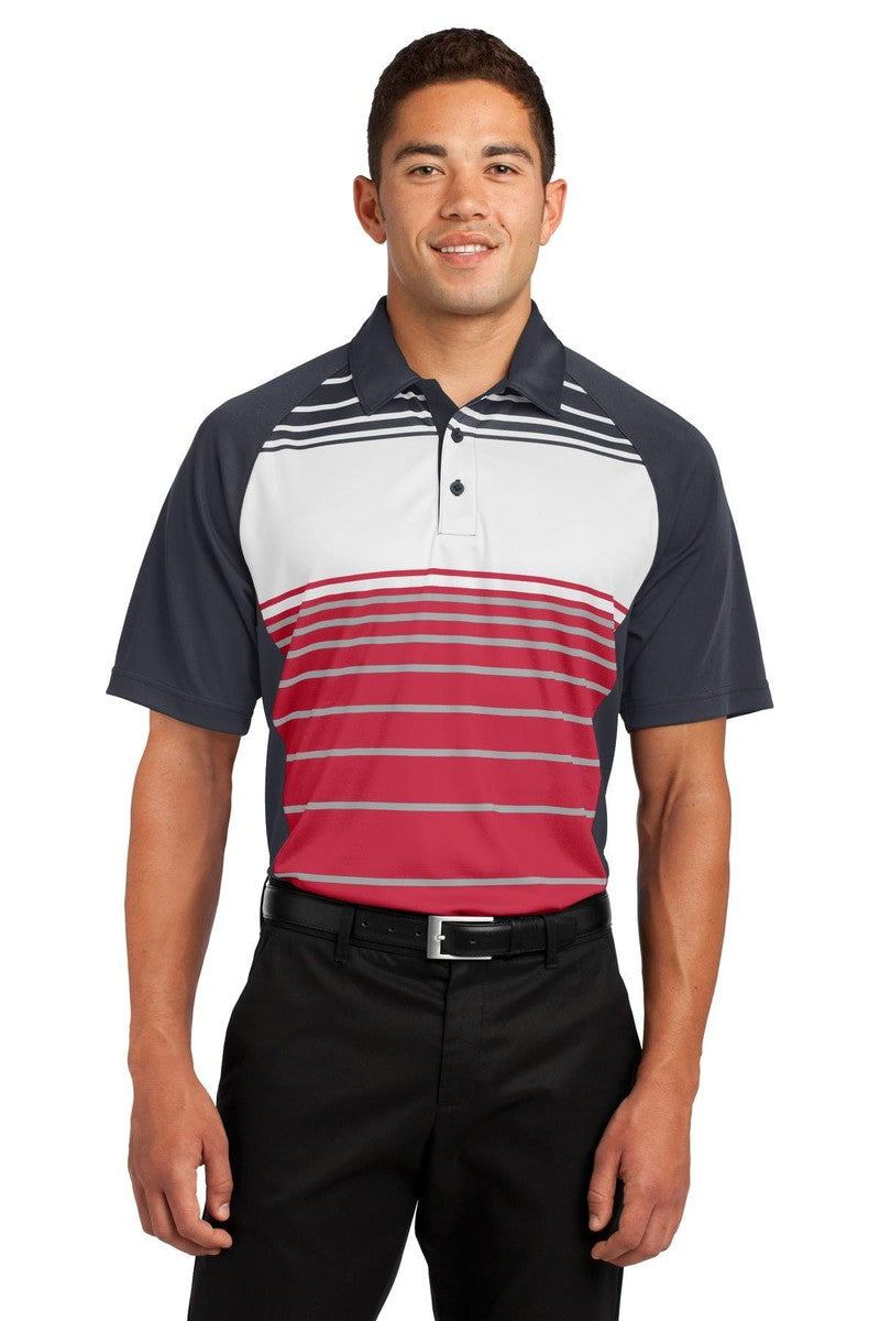 Sport-Tek Polos/Knits XS / True Red Sport-Tek ST600: Dry Zone Sublimated Stripe Polo