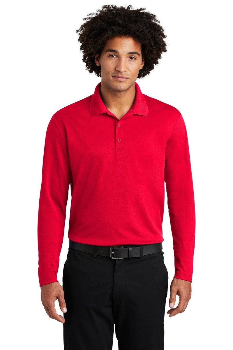 Sport-Tek Polos/Knits XS / True Red Sport-Tek ST640LS: PosiCharge RacerMesh Long Sleeve Polo