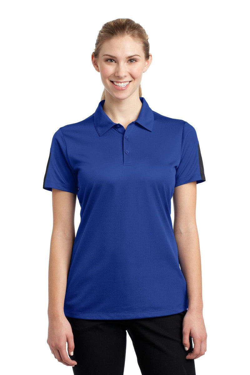 Sport-Tek Polos/Knits XS / True Royal/ Grey Sport-Tek LST695: Ladies PosiCharge Active Textured Colorblock Polo