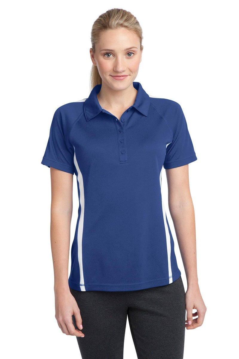 Sport-Tek Polos/Knits XS / True Royal/ White Sport-Tek LST685: Ladies PosiCharge Micro-Mesh Colorblock Polo