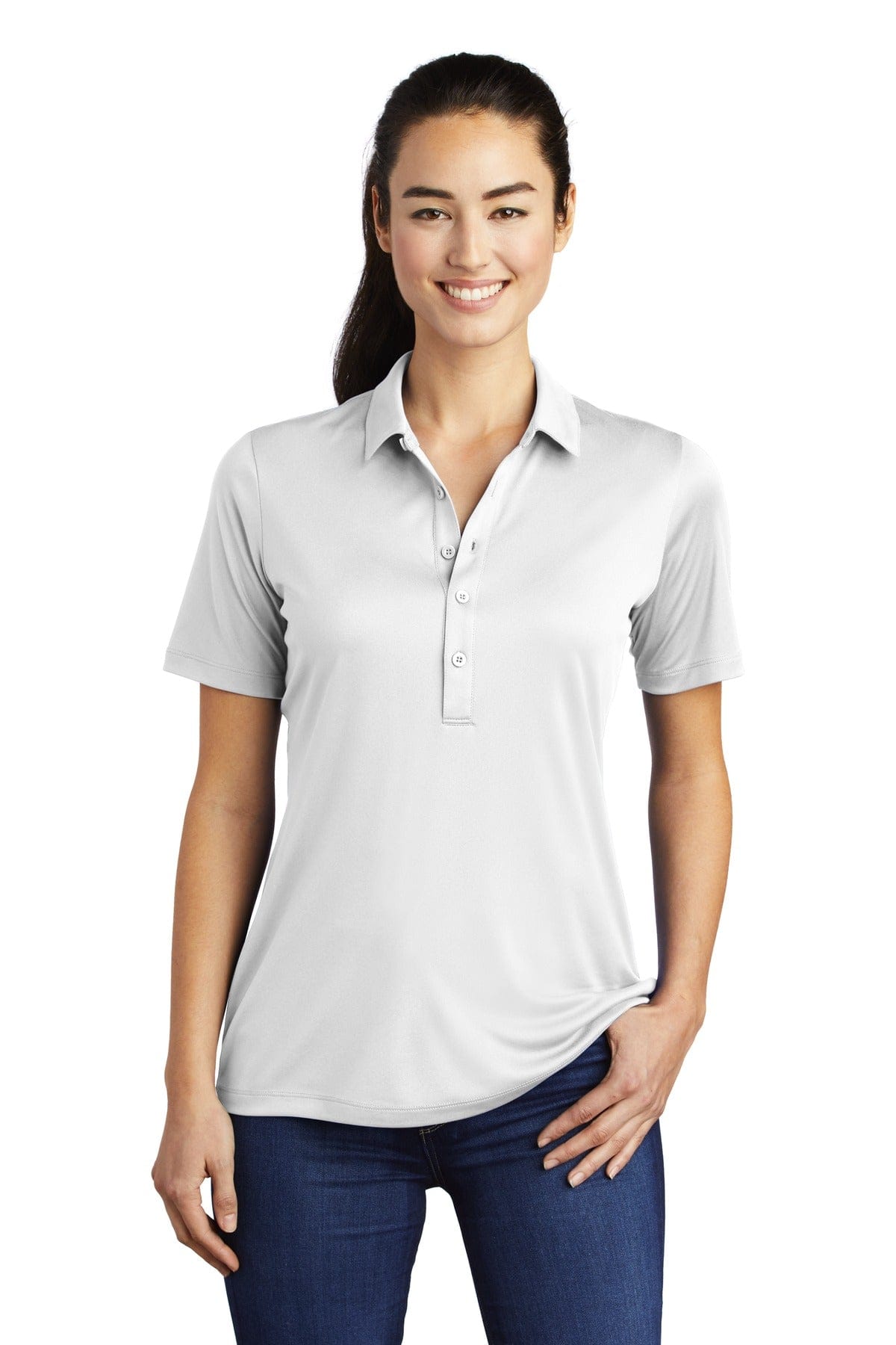 Sport-Tek Polos/Knits XS / White Sport-Tek LST520: Ladies Posi-UV Pro Polo