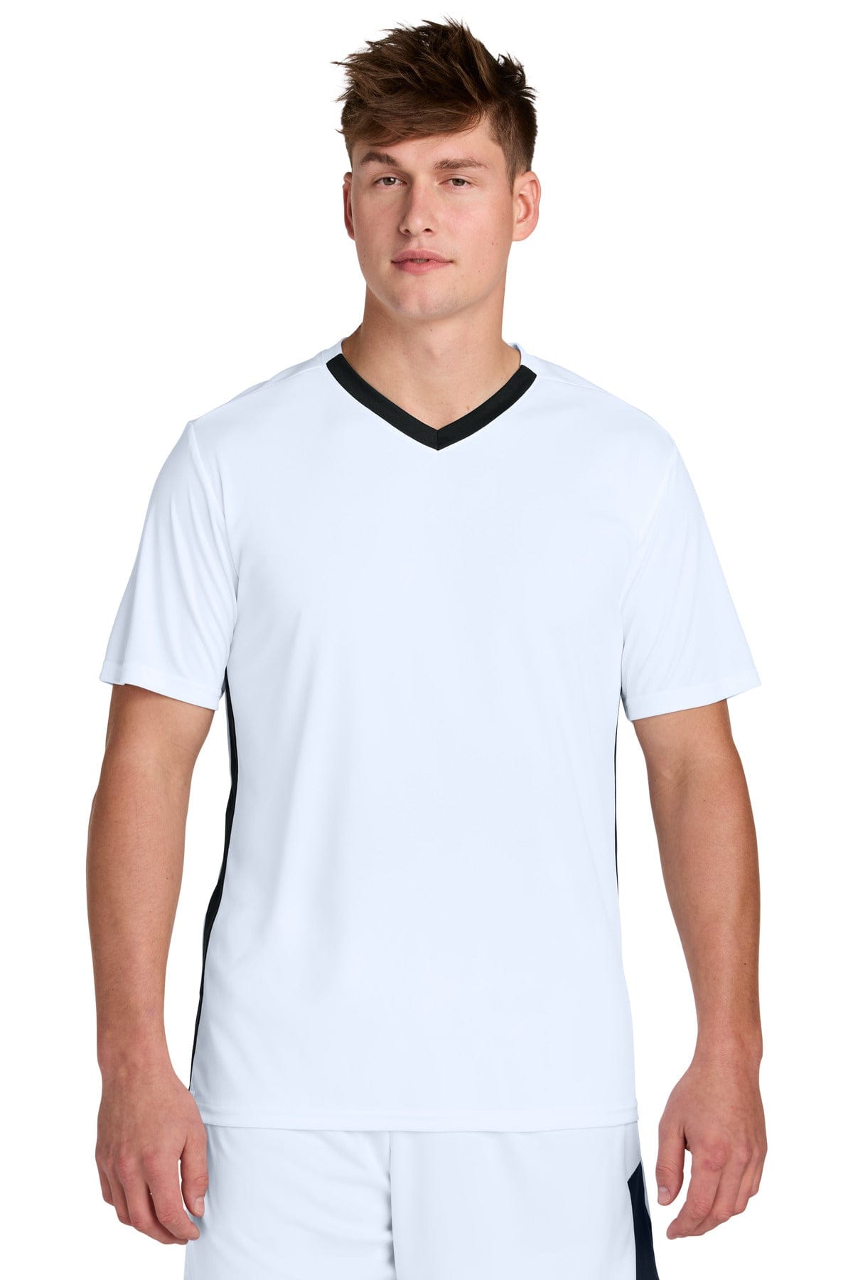 Sport-Tek ® Competitor ™ United V-Neck ST101 in White/ Black