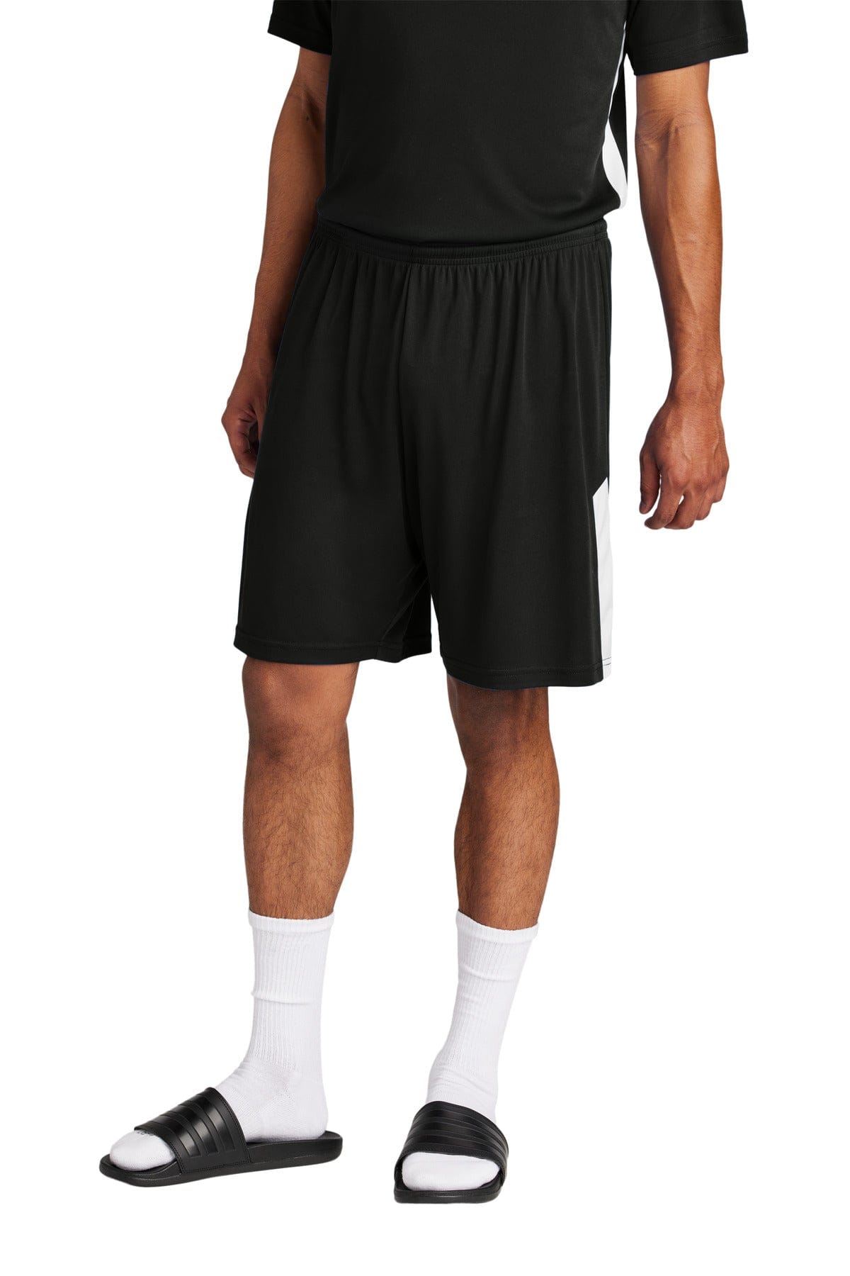 Sport-Tek ® Competitor ™ United 7' Short ST103 in Black/ White
