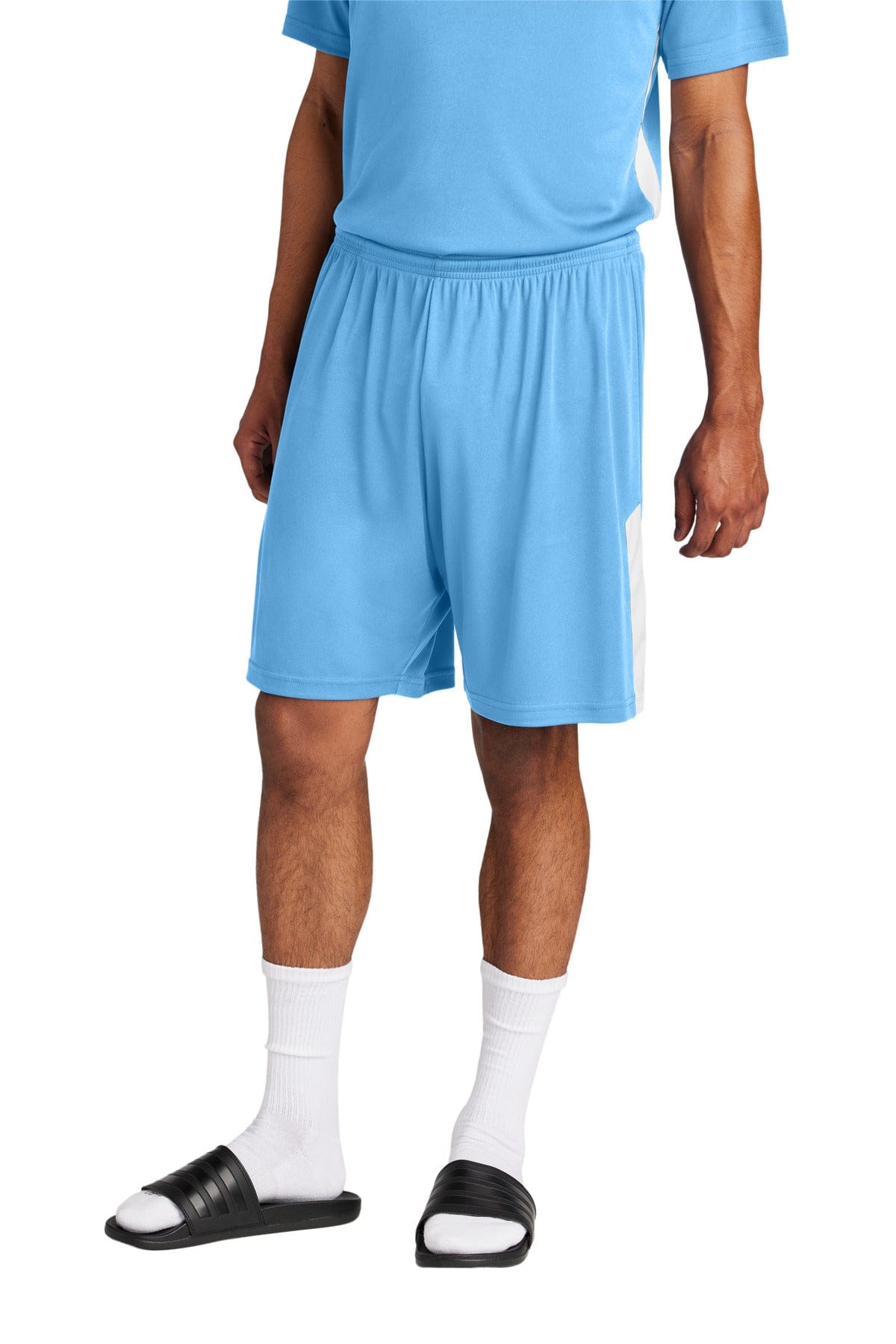 Sport-Tek ® Competitor ™ United 7' Short ST103 in Carolina Blue/ White