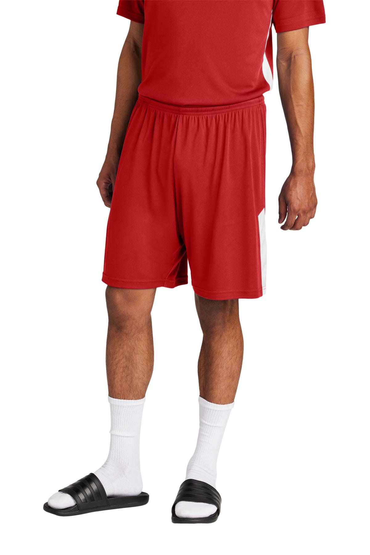 Sport-Tek ® Competitor ™ United 7' Short ST103 in Deep Red/ White