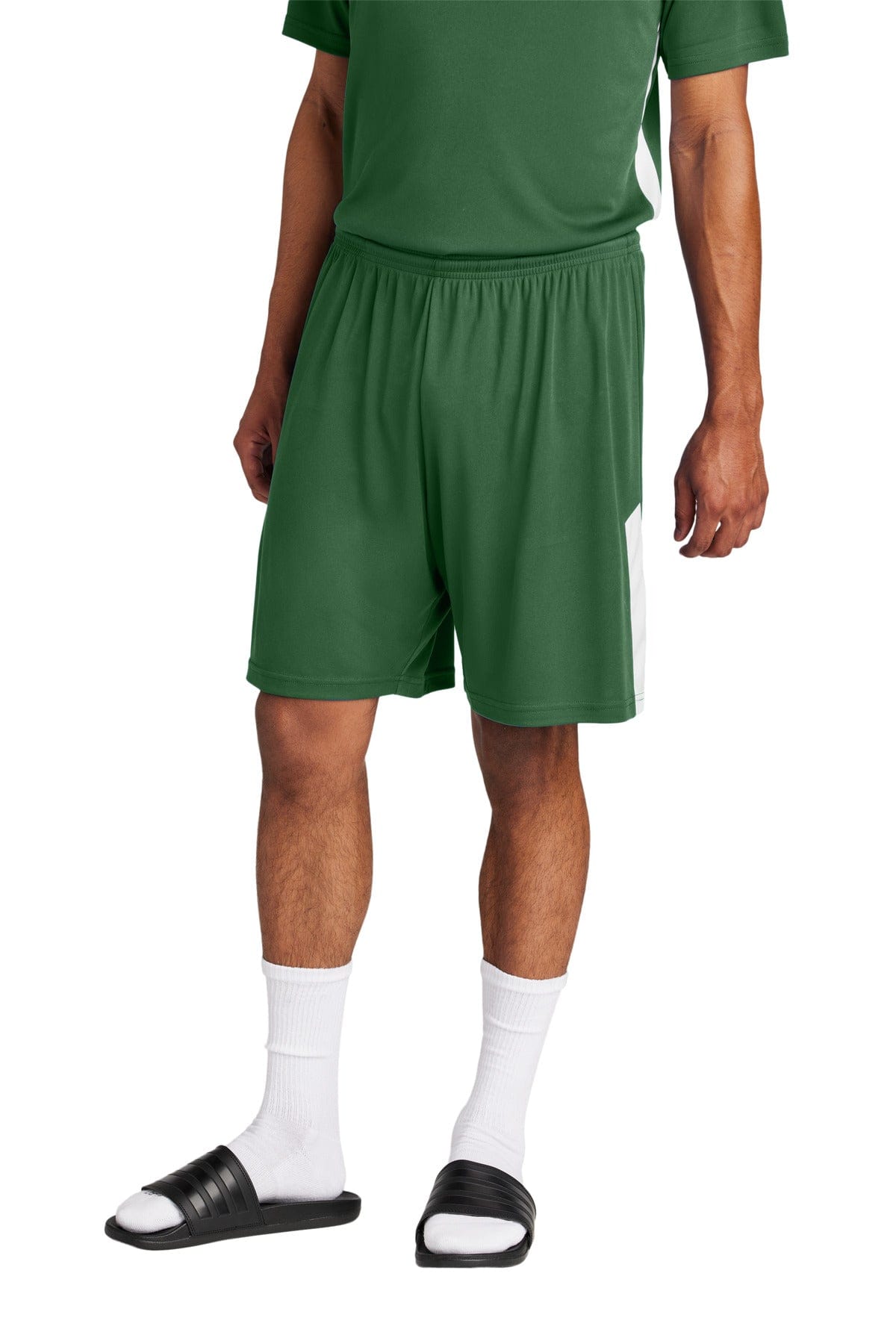 Sport-Tek ® Competitor ™ United 7' Short ST103 in Forest Green/ White