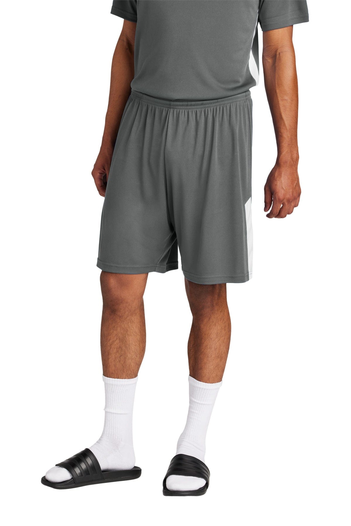 Sport-Tek ® Competitor ™ United 7' Short ST103 in Iron Grey/ White