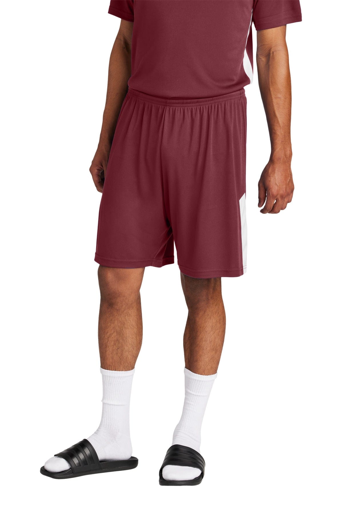 Sport-Tek ® Competitor ™ United 7' Short ST103 in Maroon/ White