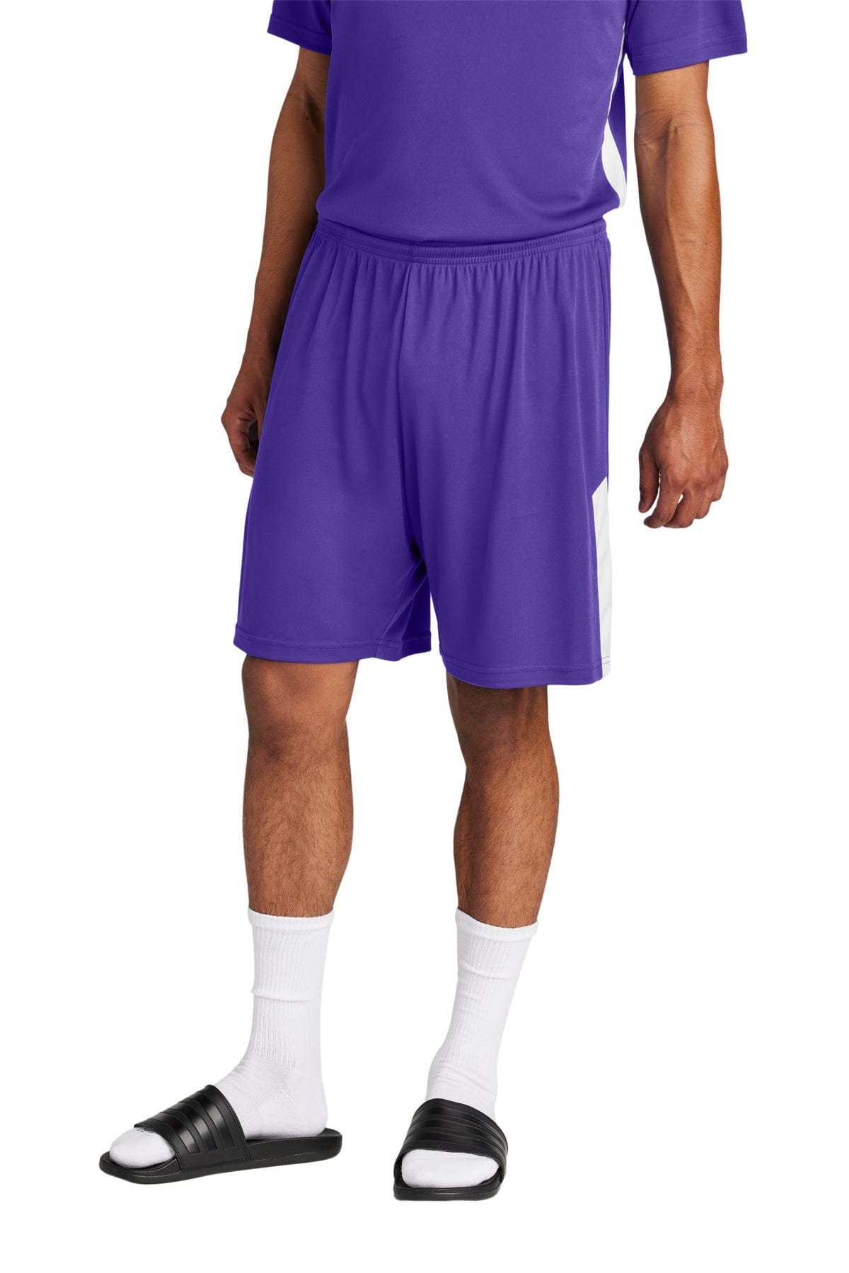 Sport-Tek ® Competitor ™ United 7' Short ST103 in Purple/ White