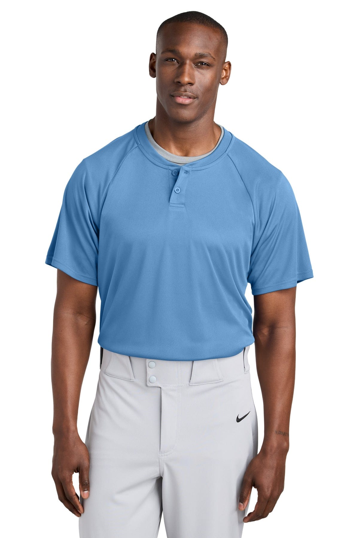 Sport-Tek ® PosiCharge ® Competitor ™ 2-Button Henley ST359 in Carolina Blue