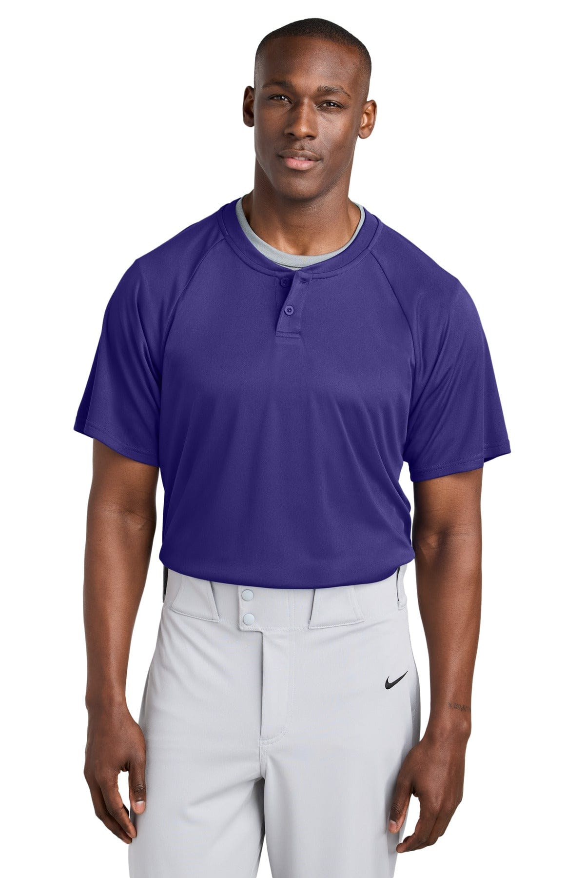 Sport-Tek ® PosiCharge ® Competitor ™ 2-Button Henley ST359 in Purple