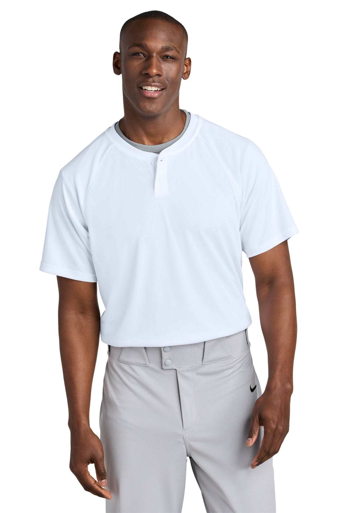 Sport-Tek ® PosiCharge ® Competitor ™ 2-Button Henley ST359 in White