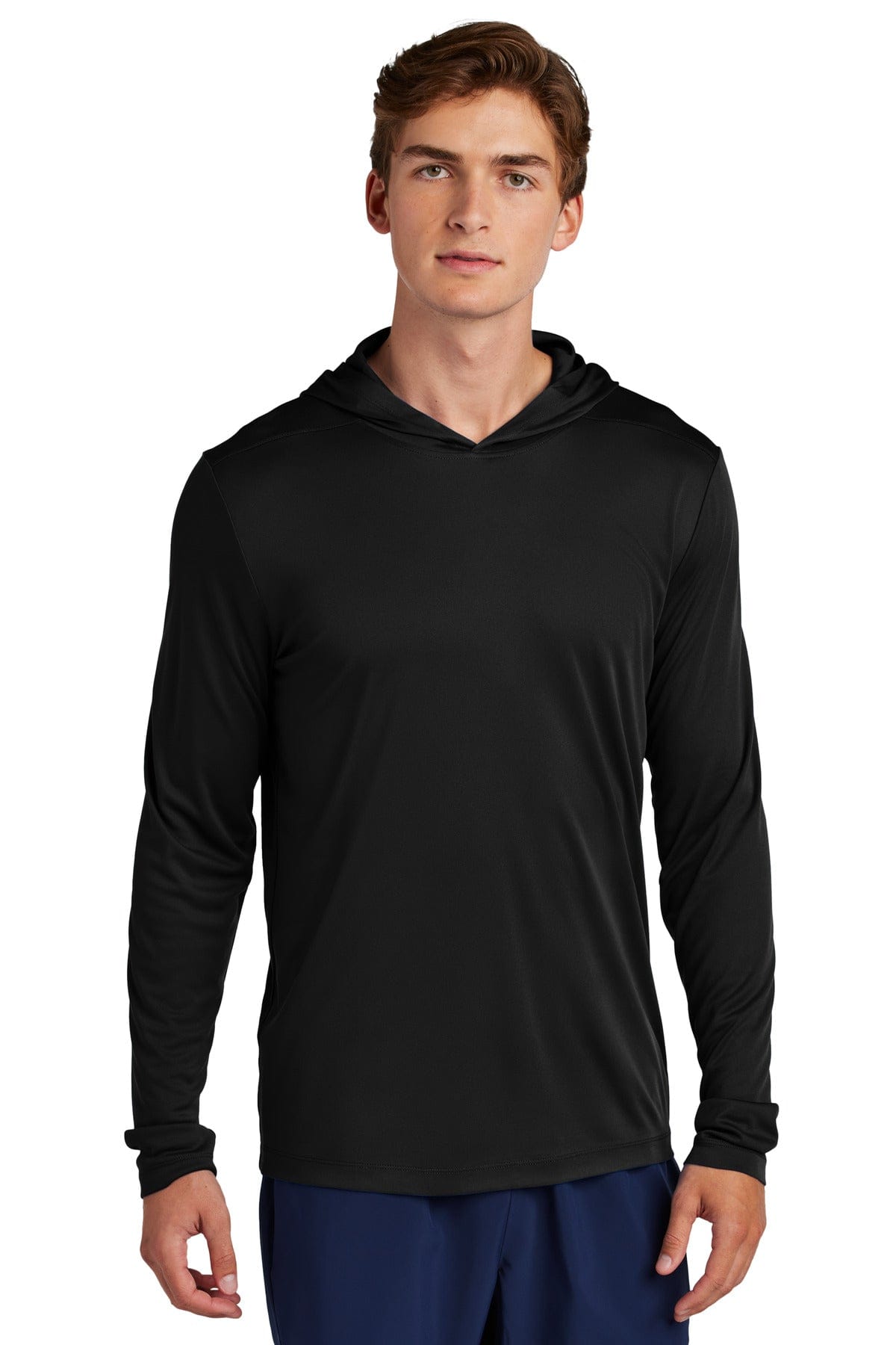 Sport-Tek ® Posi-UV ® Pro Long Sleeve Hoodie ST420LSH in Black