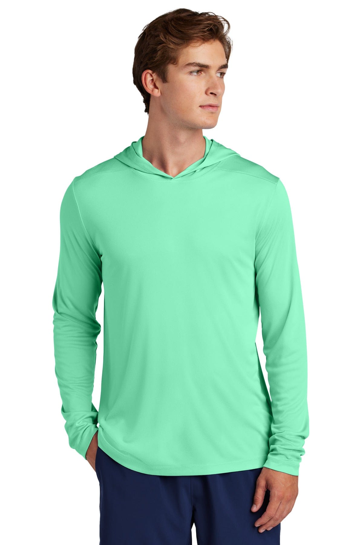 Sport-Tek ® Posi-UV ® Pro Long Sleeve Hoodie ST420LSH in Bright Seafoam