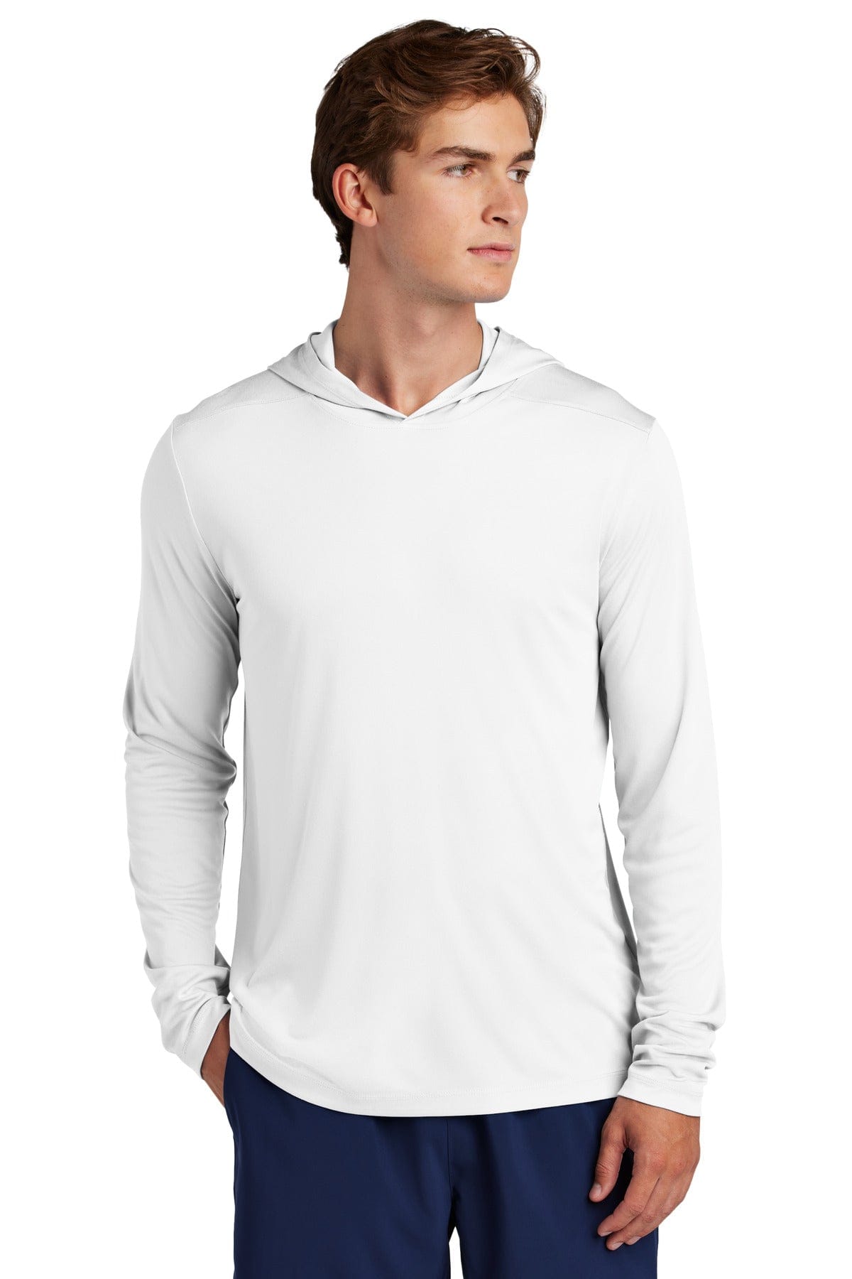Sport-Tek ® Posi-UV ® Pro Long Sleeve Hoodie ST420LSH in White