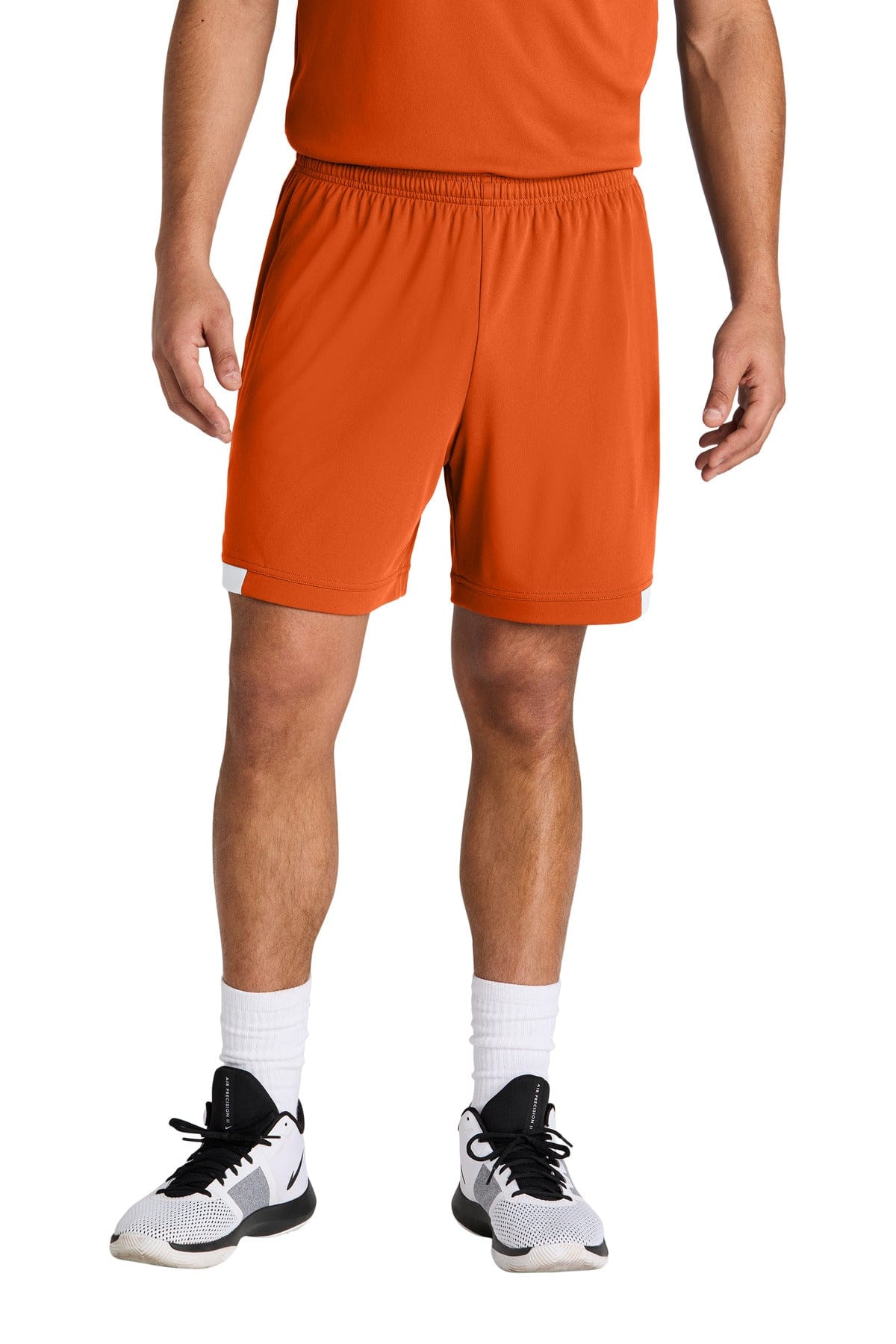 Sport-Tek ® Club 7' Short ST442 in Deep Orange/ White