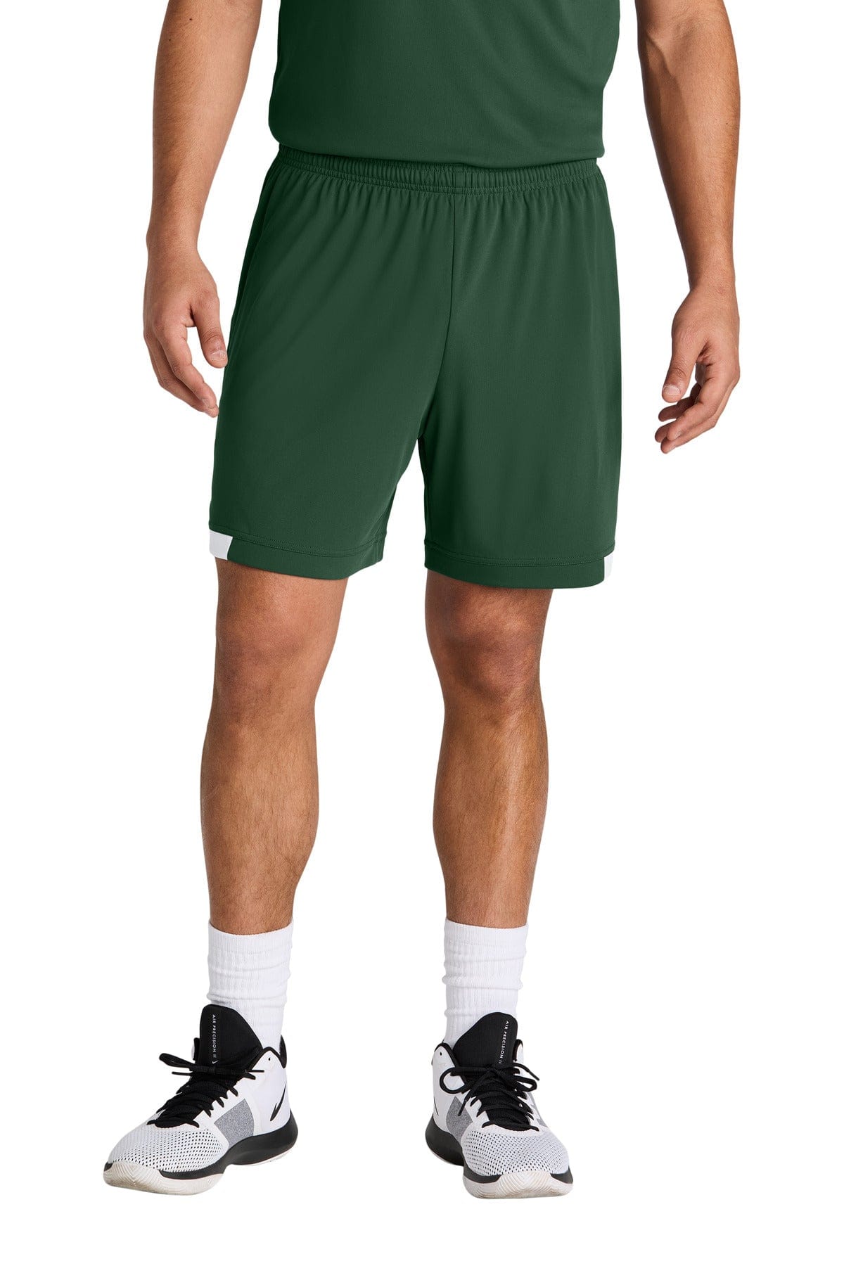 Sport-Tek ® Club 7' Short ST442 in Forest Green/ White