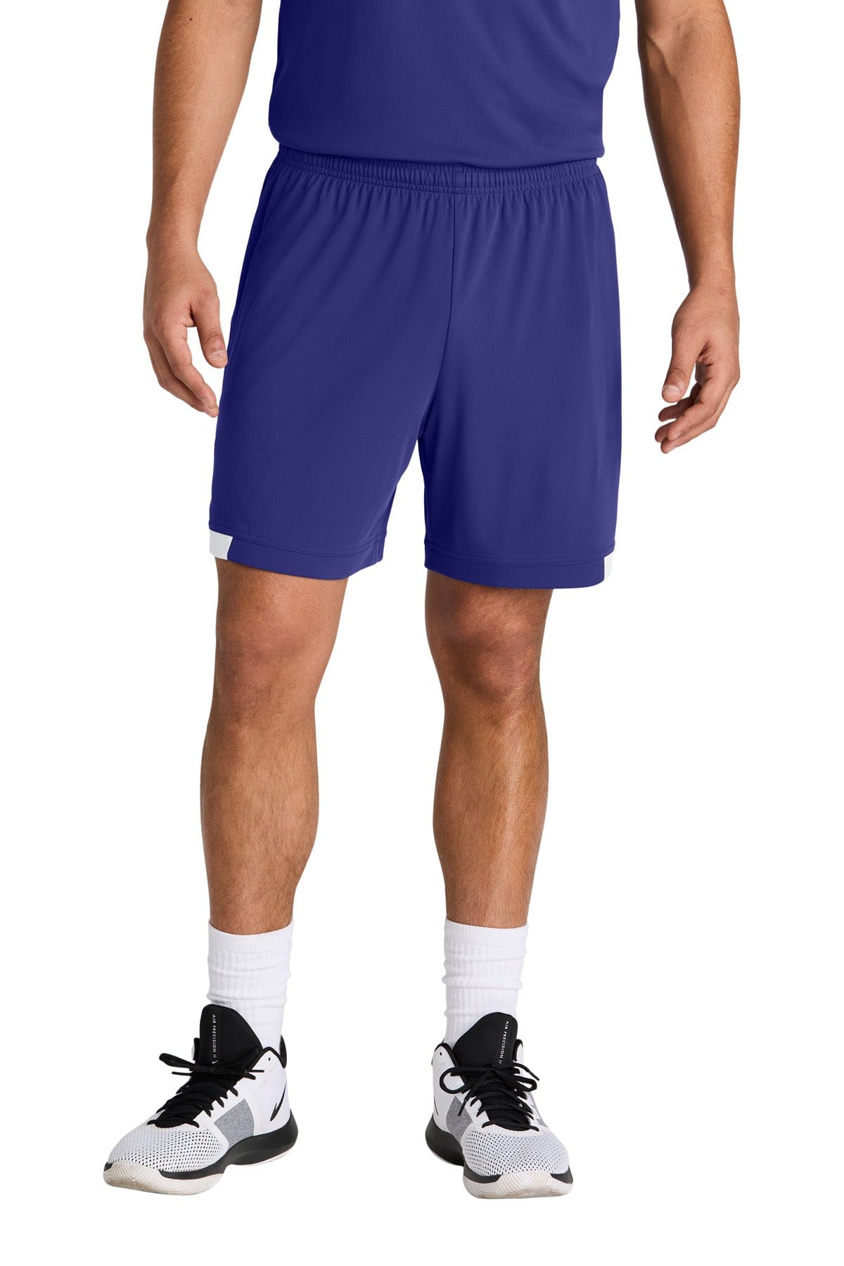Sport-Tek ® Club 7' Short ST442 in Purple/ White