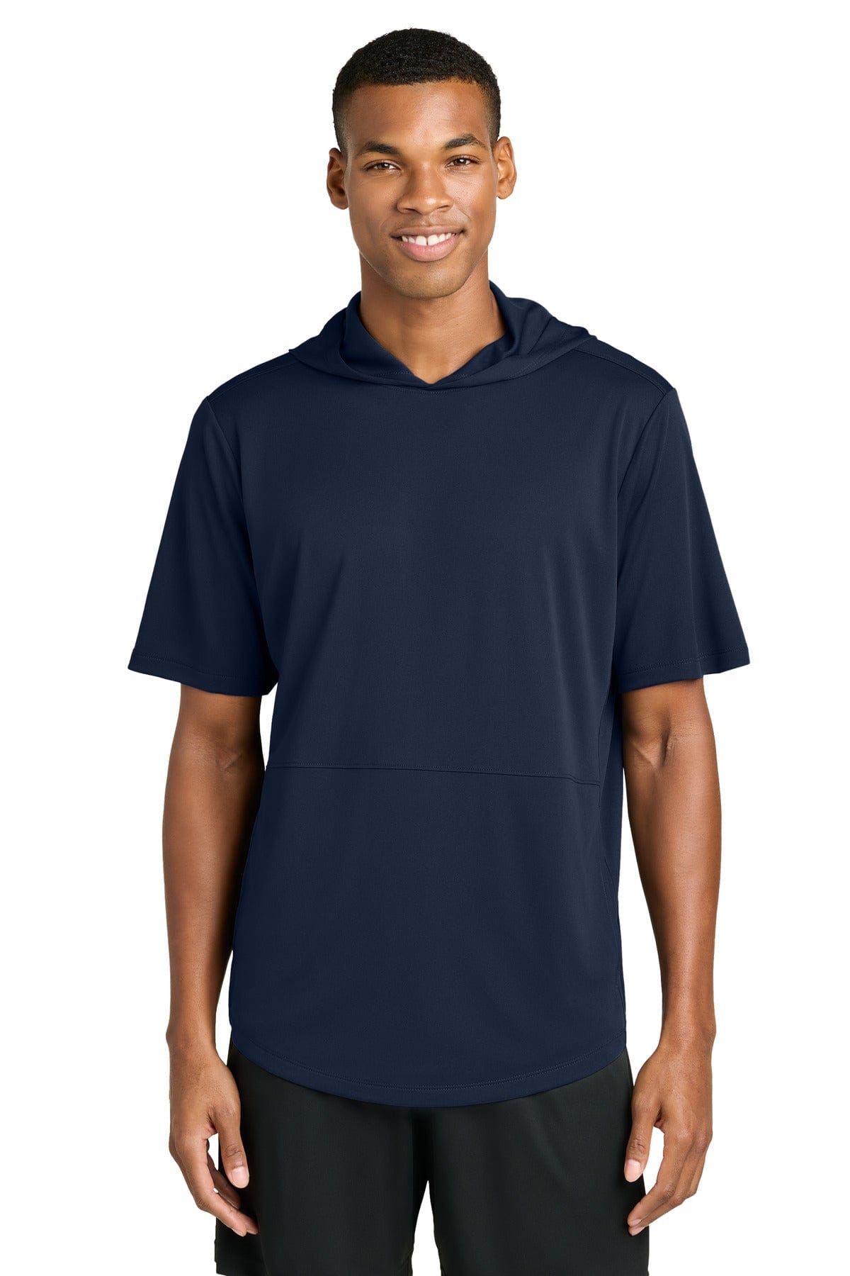 Sport-Tek ST445 Club Short Sleeve Hoodie in True Navy