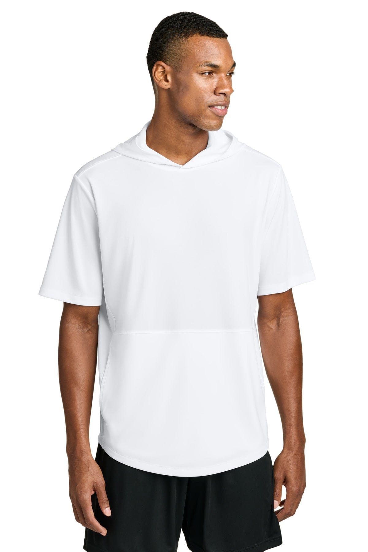 Sport-Tek ST445 Club Short Sleeve Hoodie in White