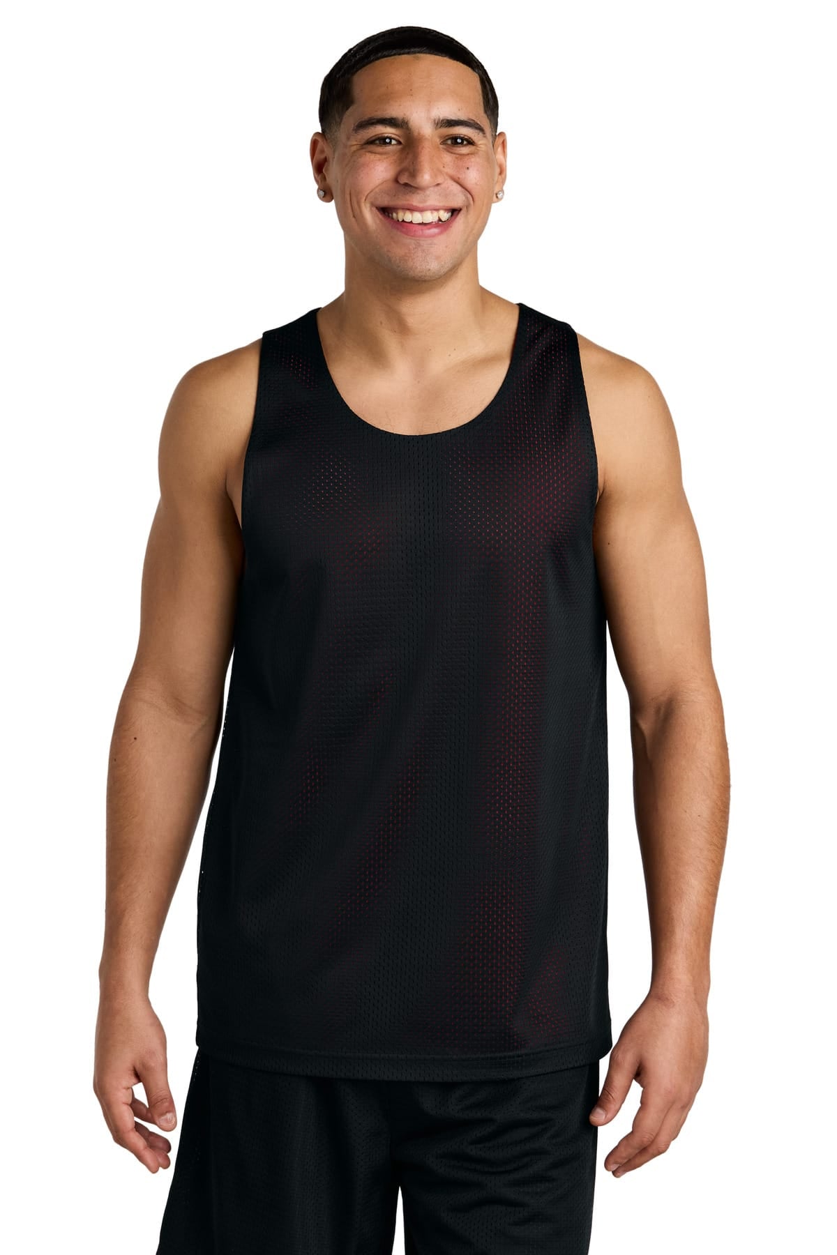 Sport-Tek ST5000 XS / Black/ Deep Red Sport-Tek ST5000 PosiCharge Reversible Mesh Tank