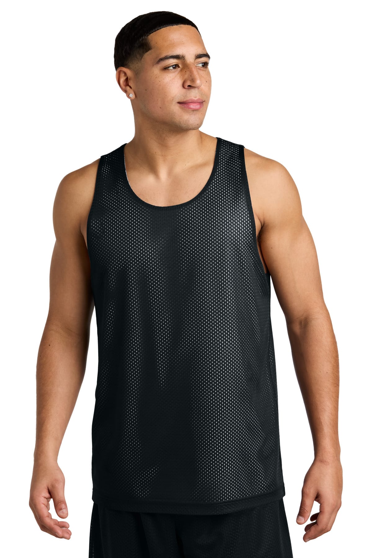 Sport-Tek ST5000 XS / Black/ White Sport-Tek ST5000 PosiCharge Reversible Mesh Tank