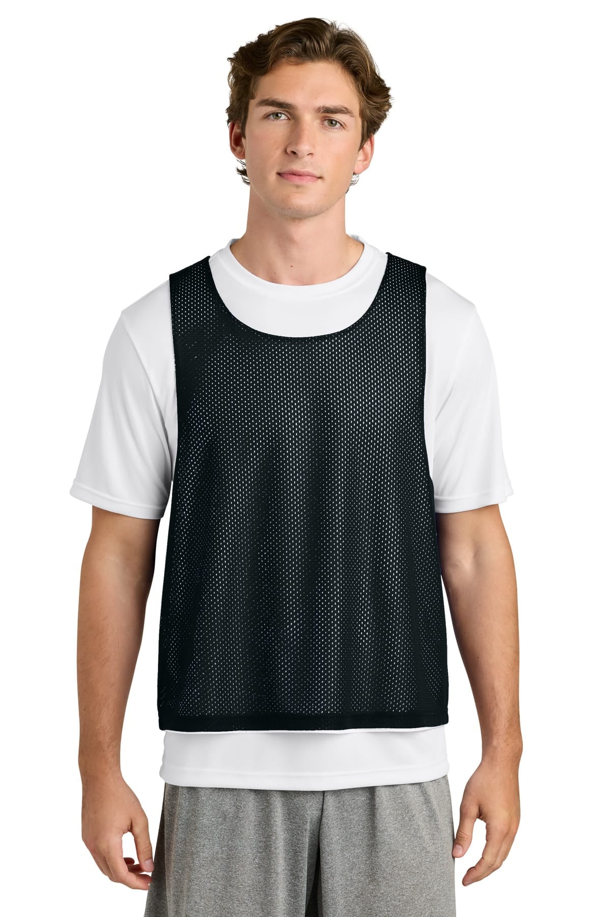 Sport-Tek ST512 XS / Black/ White Sport-Tek ST512 Lacrosse Reversible Pinnie
