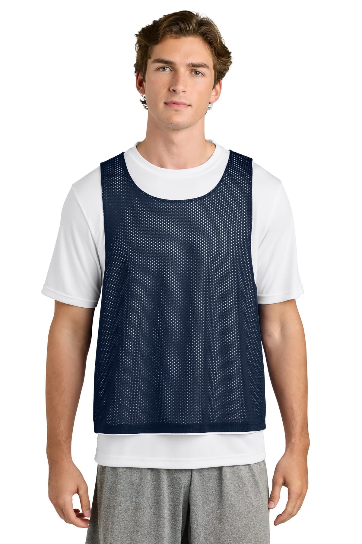 Sport-Tek ST512 XS / True Navy/ White Sport-Tek ST512 Lacrosse Reversible Pinnie