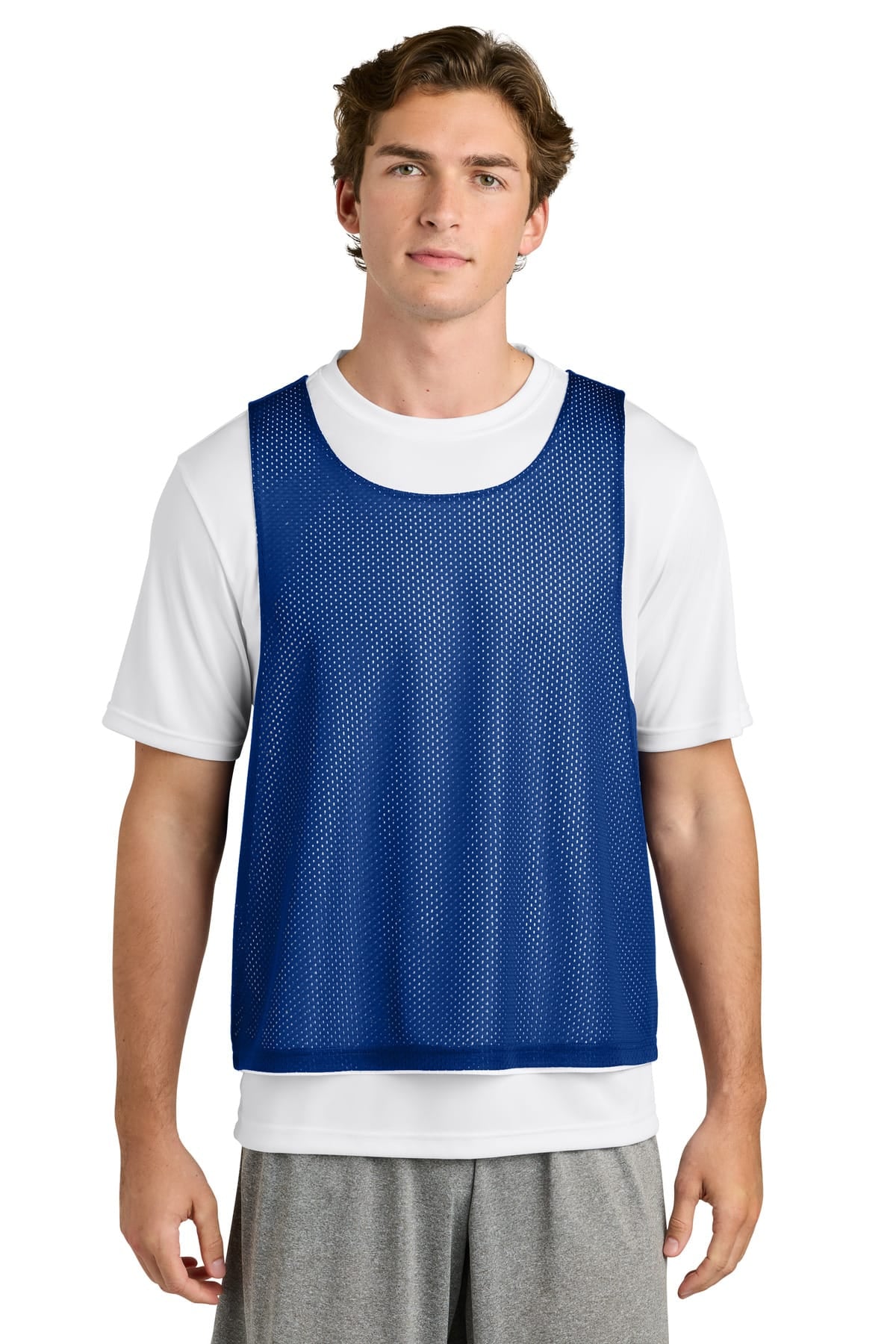Sport-Tek ST512 XS / True Royal/ White Sport-Tek ST512 Lacrosse Reversible Pinnie