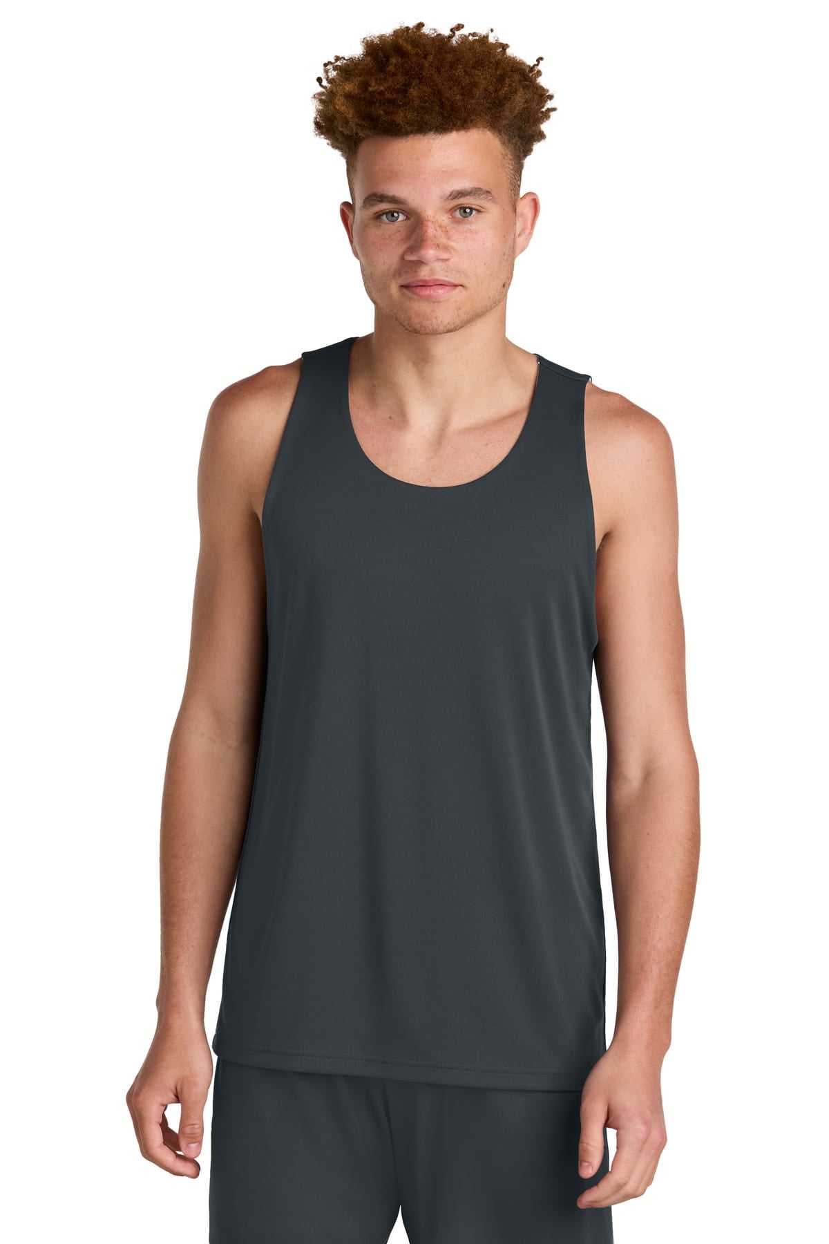 Sport-Tek ST551 XS / Iron Grey/ White Sport-Tek ST551 PosiCharge Competitor Rev Tank