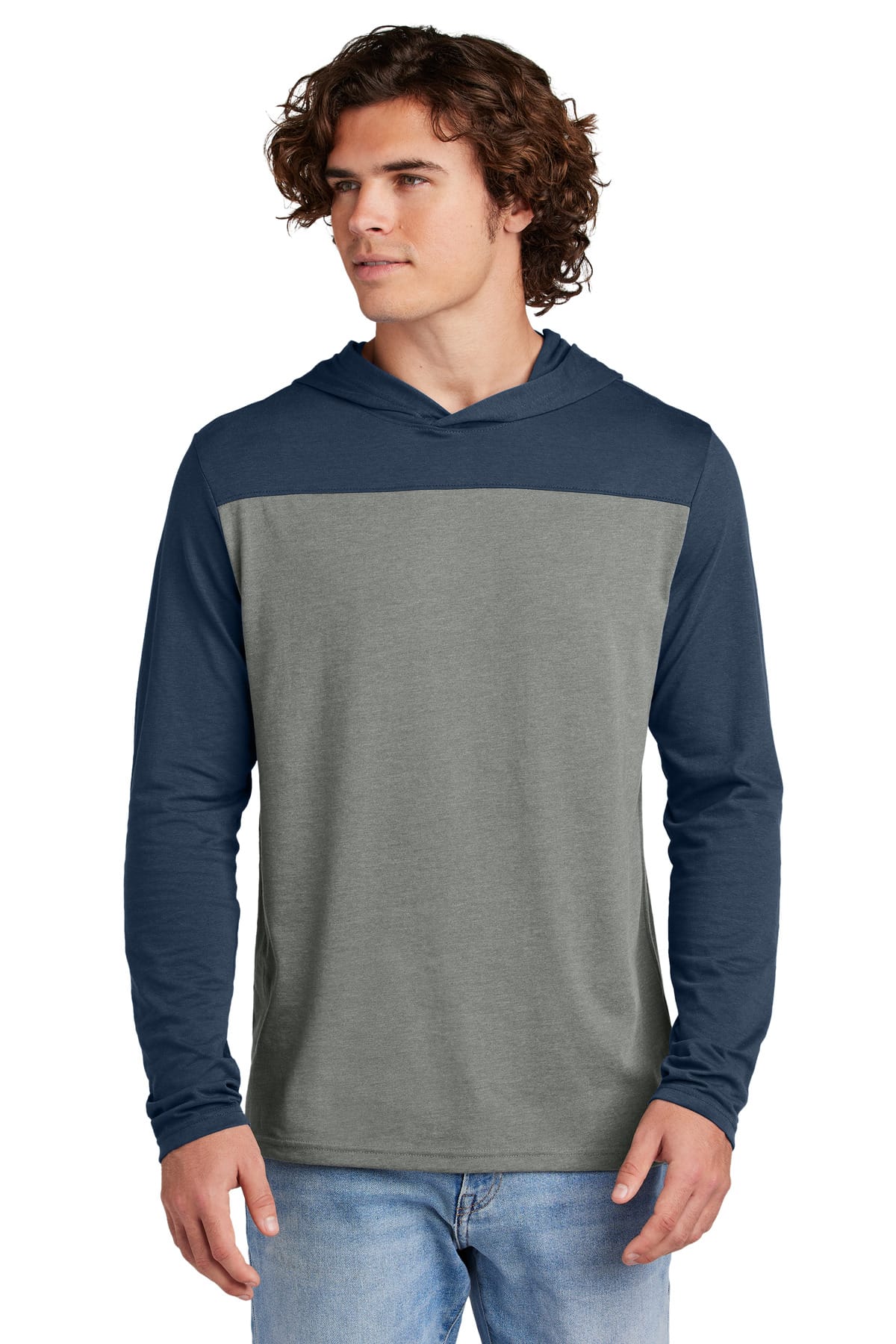 Sport-Tek ST6044 XS / True Navy/ Vintage Heather Sport-Tek ST6044 Halftime Long Sleeve Hoodie