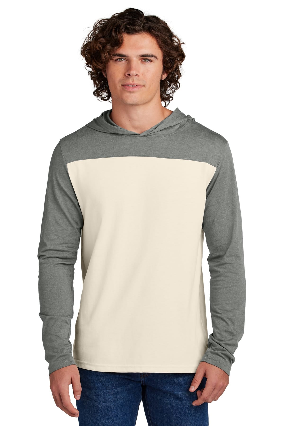 Sport-Tek ST6044 XS / Vintage Heather/ Ecru Sport-Tek ST6044 Halftime Long Sleeve Hoodie