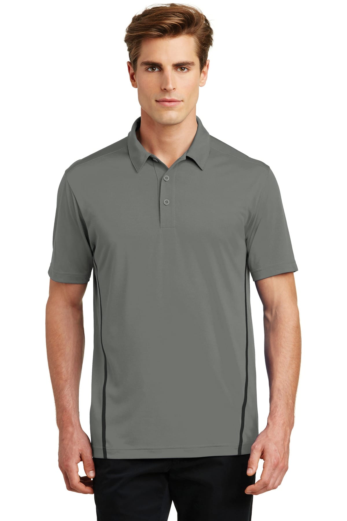 Sport-Tek ST620 XS / Dark Smoke Grey/ Black Sport-Tek ST620 Contrast PosiCharge Tough Polo