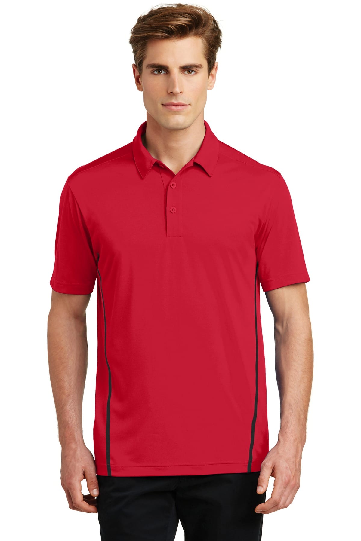 Sport-Tek ST620 XS / Deep Red/ Black Sport-Tek ST620 Contrast PosiCharge Tough Polo