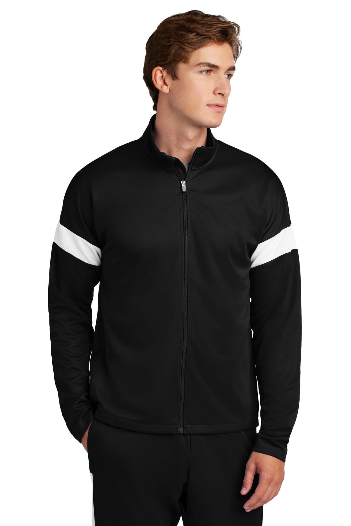 Sport-Tek ST800 XS / Black/ White Sport-Tek ST800 Travel Full-Zip Jacket