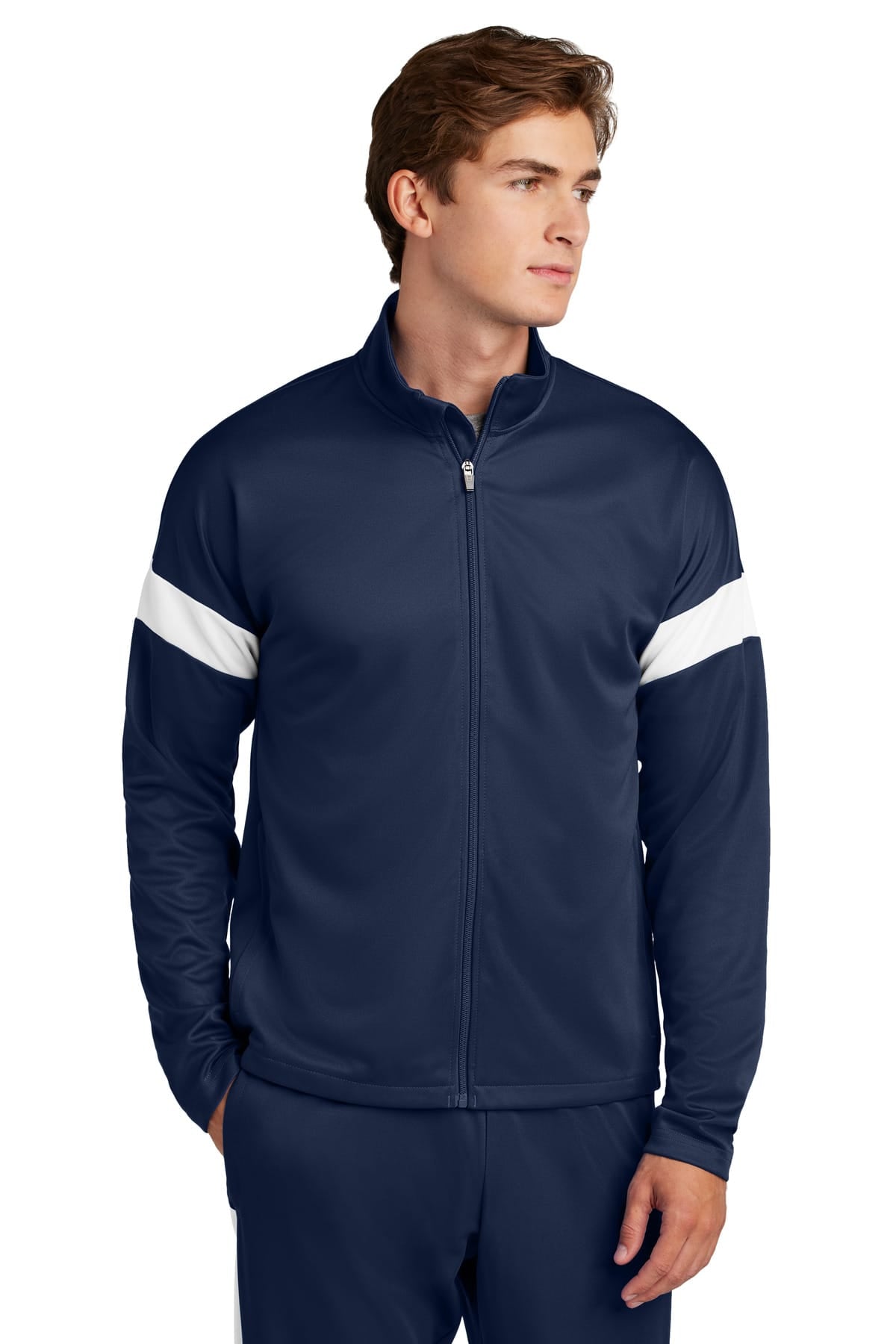 Sport-Tek ST800 XS / True Navy/ White Sport-Tek ST800 Travel Full-Zip Jacket