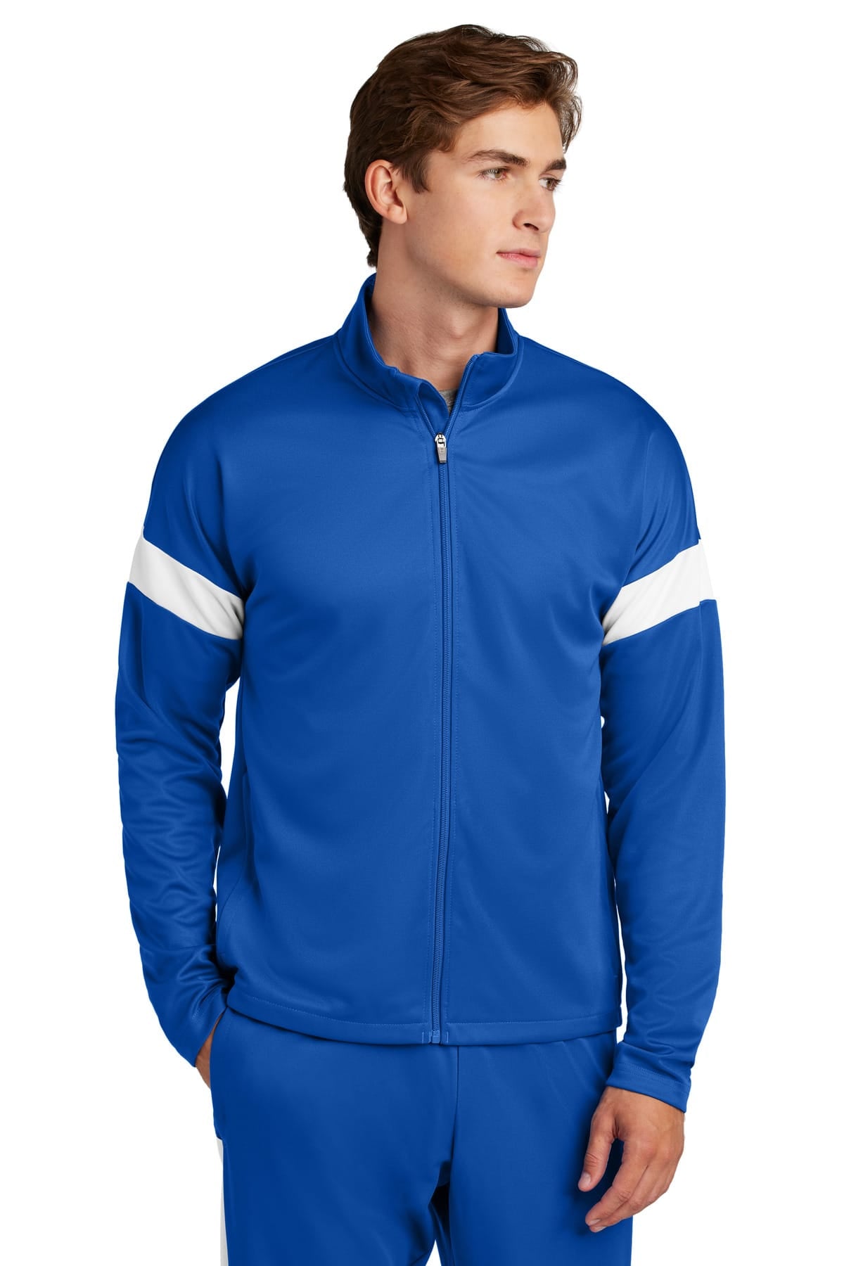 Sport-Tek ST800 XS / True Royal/ White Sport-Tek ST800 Travel Full-Zip Jacket