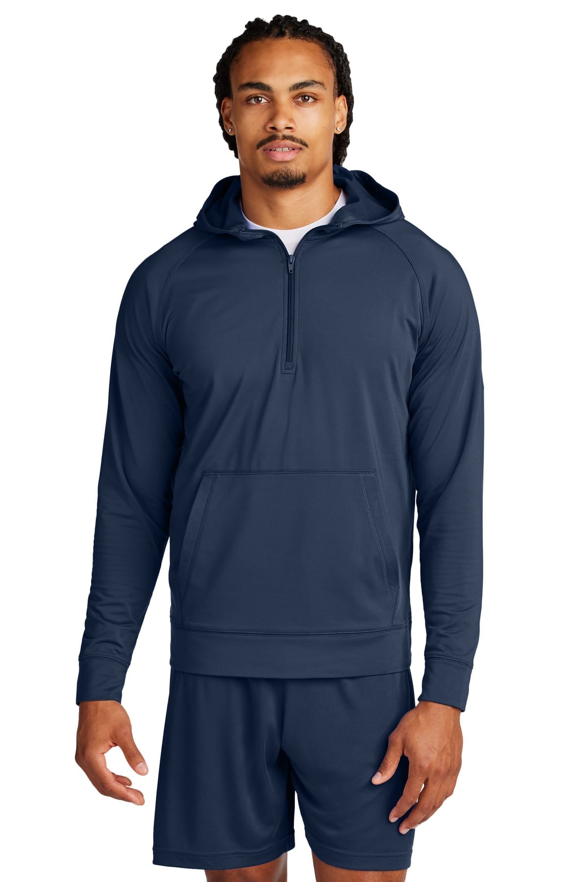 Sport-Tek ST856 XS / True Navy Sport-Tek ST856 Sport-Wick Stretch 1/2-Zip Hoodie