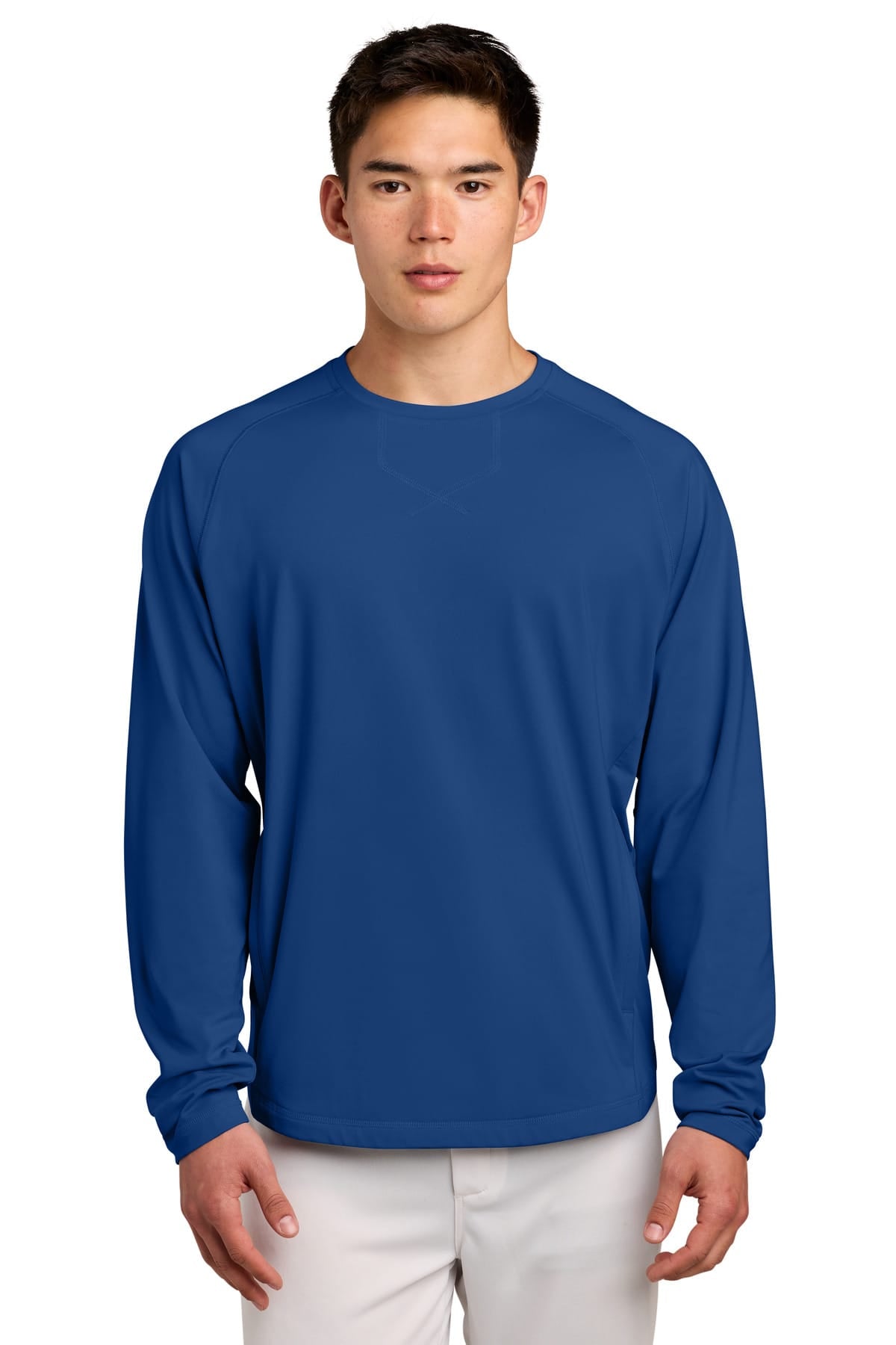 Sport-Tek ST859 XS / True Royal Sport-Tek ®  Sport-Wick ®  Stretch Pocketed Crewneck ST859
