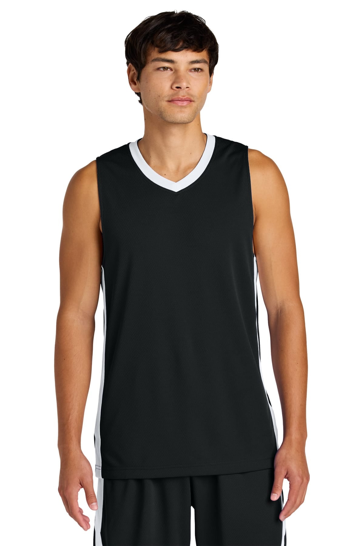Sport-Tek ST900 XS / Black/ White Sport-Tek ST900 Rival Basketball Rev Jersey