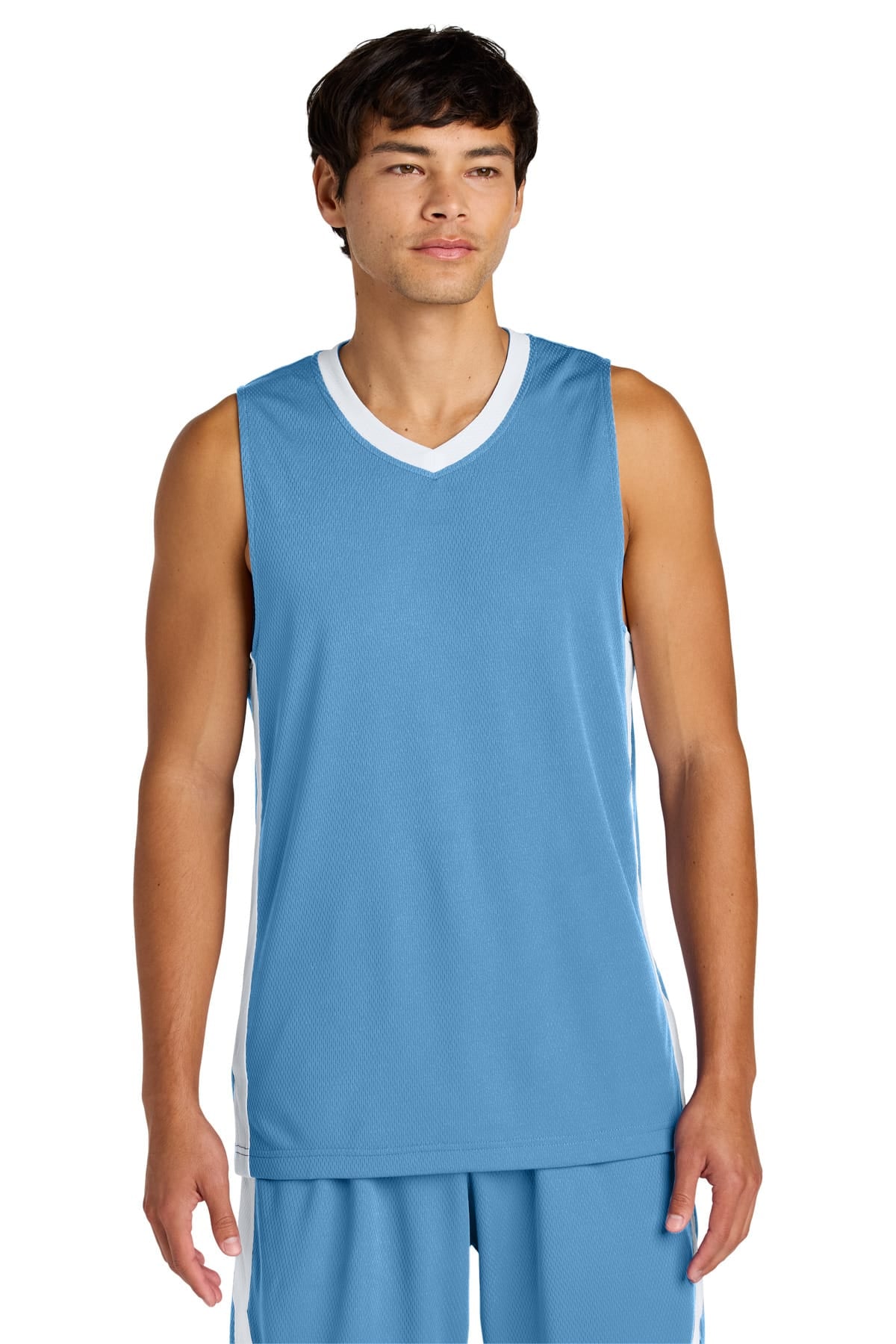 Sport-Tek ST900 XS / Carolina Blue/ White Sport-Tek ST900 Rival Basketball Rev Jersey