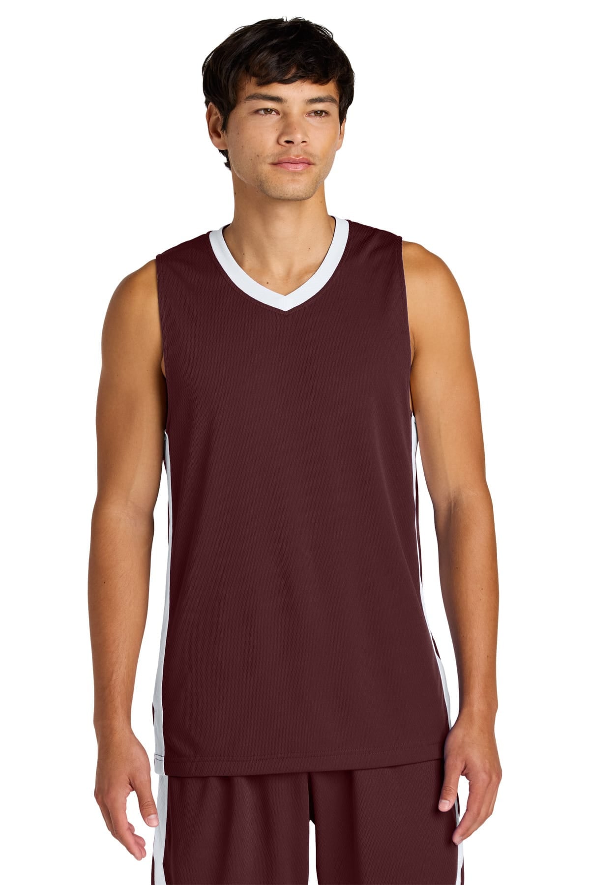 Sport-Tek ST900 XS / Maroon/ White Sport-Tek ST900 Rival Basketball Rev Jersey