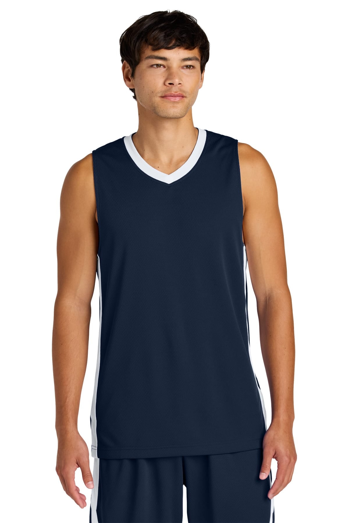 Sport-Tek ST900 XS / True Navy/ White Sport-Tek ST900 Rival Basketball Rev Jersey