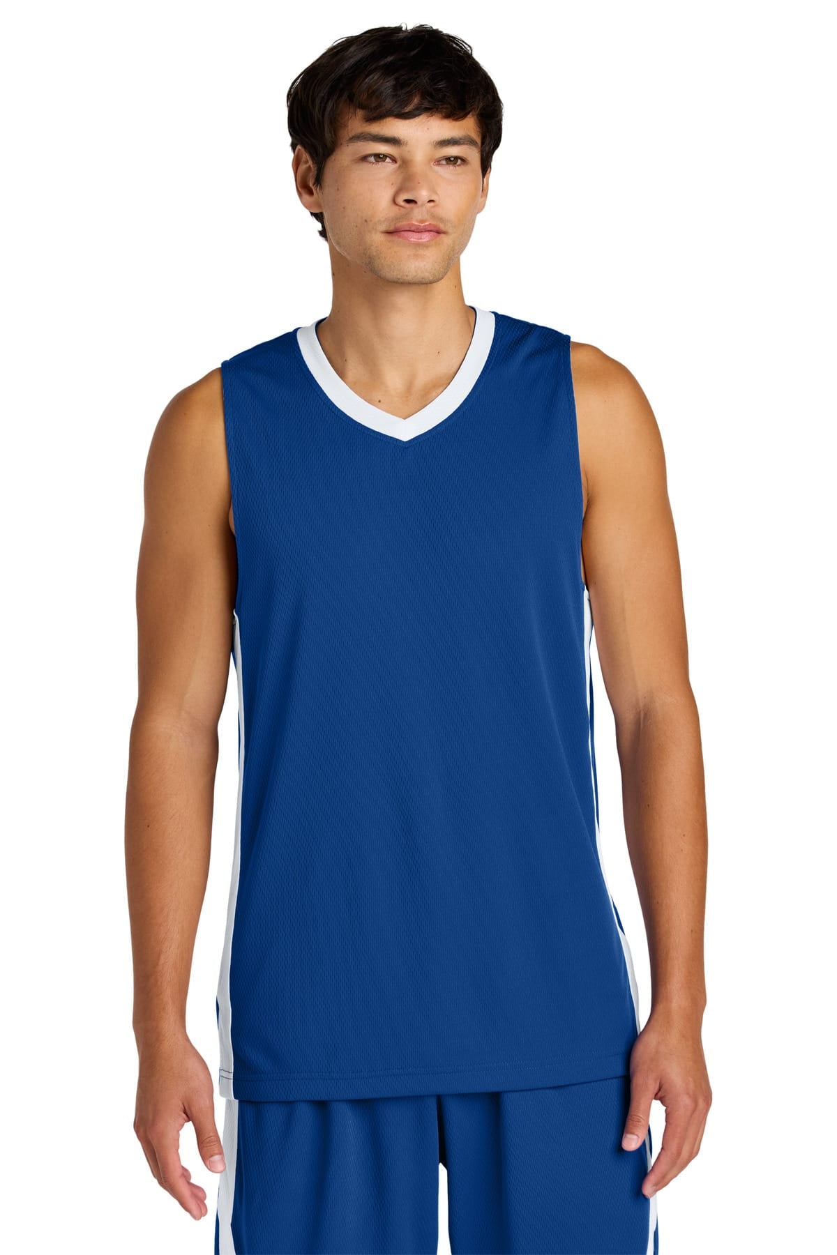 Sport-Tek ST900 XS / True Royal/ White Sport-Tek ST900 Rival Basketball Rev Jersey