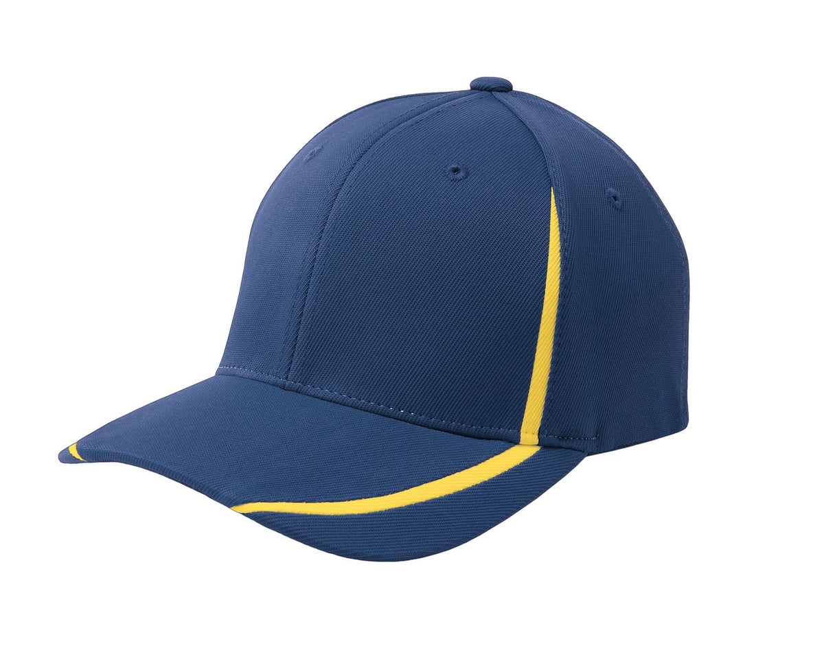 Sport-Tek STC16 XS / True Navy/ Gold Sport-Tek STC16 Flexfit Performance Colorblock Cap